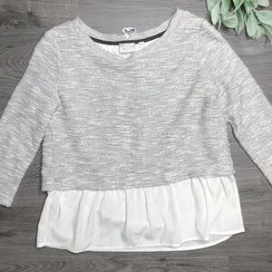 POSTMARK | sz S gray marled split back sweater